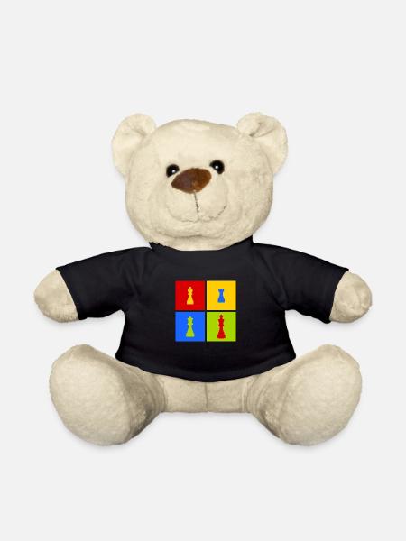 pièces d'échecs colorées - Nounours - noir