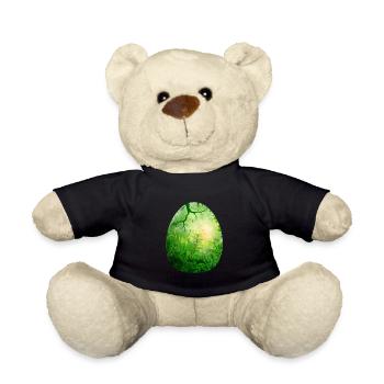 Dragon Egg Green - Teddy Bear - black - Front