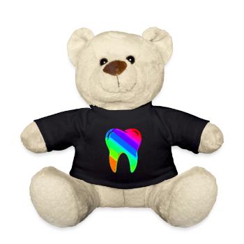 Zahn | Dentist | Dentist | Dental assistant - Teddy Bear - black - Front