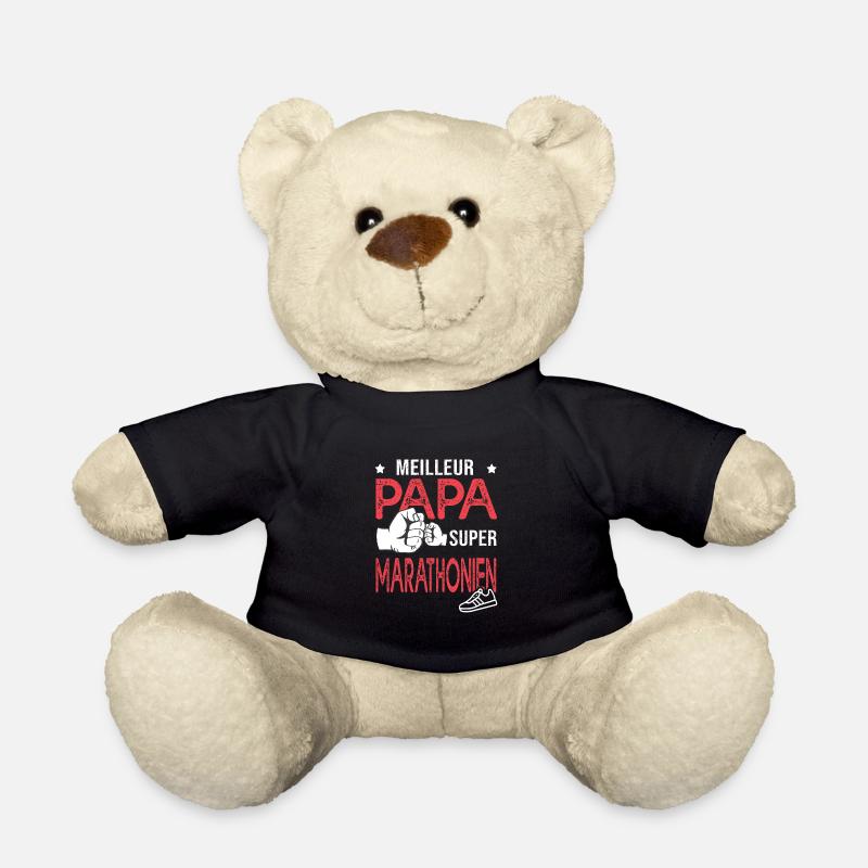 marathon Super papa meilleur marathonien running - Nounours - noir