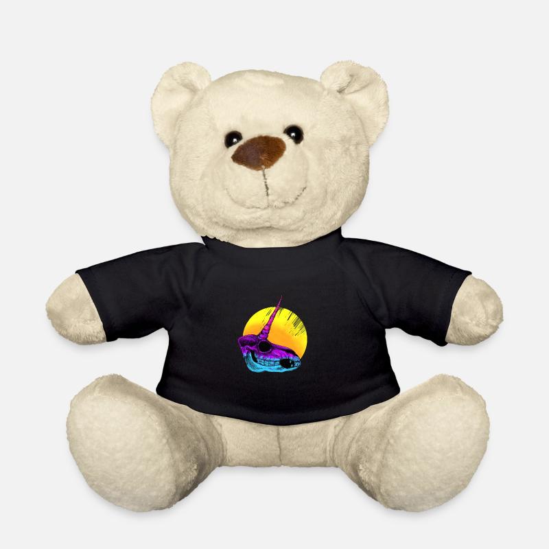 Einhorn Schädel - Teddy - Schwarz