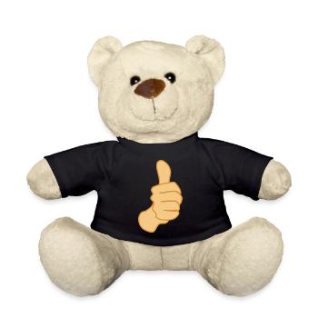 Pouce vers le haut Symbole Positif - Nounours - noir - Devant