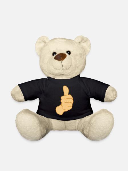 Thumbs Up Symbol Positive - Teddy Bear - black