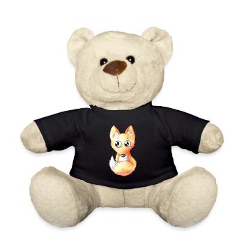 Niedlicher Comic Fuchs - Teddy - Schwarz - Vorne