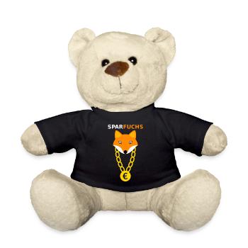 Piggy fox animal gift - Teddy Bear - black - Front