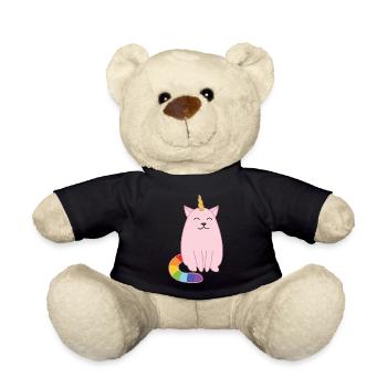 Caticorn chat Licorne - Nounours - noir - Devant