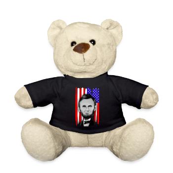 Abraham Lincoln USA - Teddy Bear - black - Front