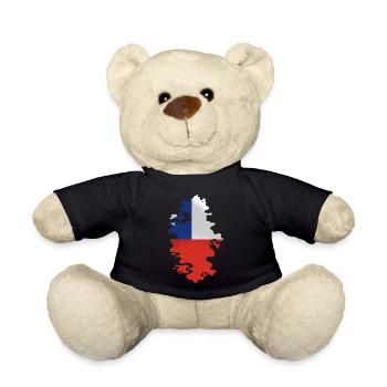 Chile Flagge Südamerika Chilenische Fahne Vintage - Teddy - Schwarz - Vorne