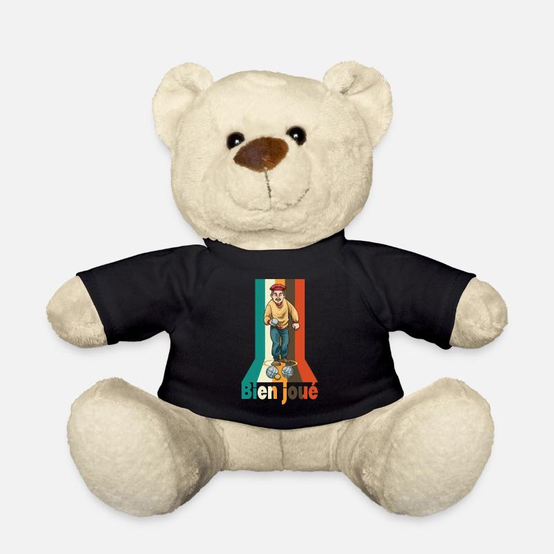 Petanque Petanque Geschenke für einen Petanque - Teddy - Schwarz