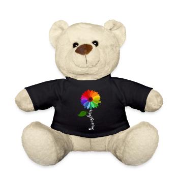 LGBT Rainbow Gay Pride Homo Lesbian Gay - Teddy Bear - black - Front