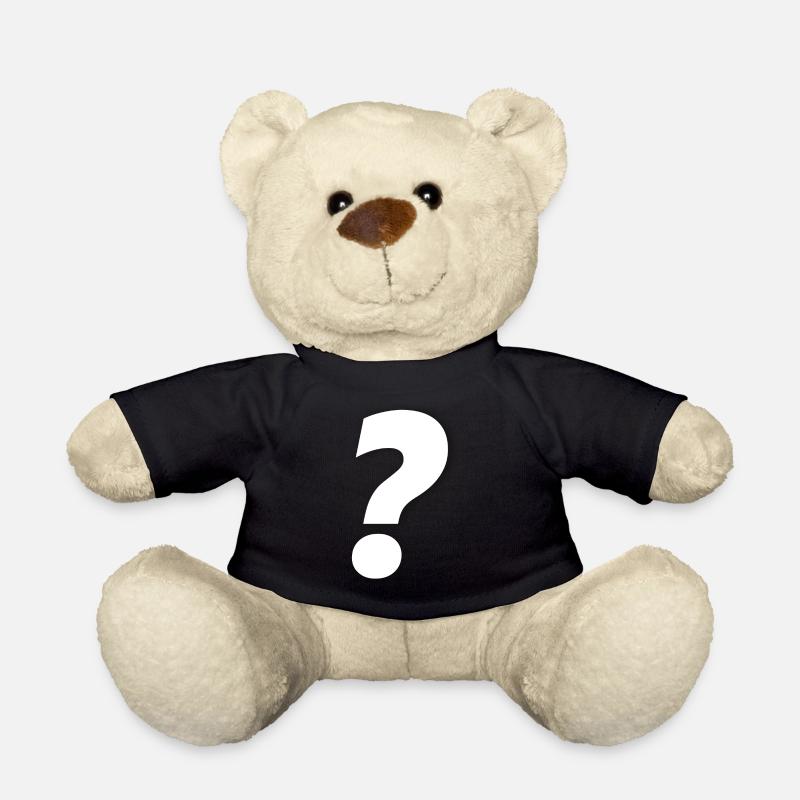 Question mark - Teddy Bear - black