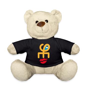 Gesicht lächeln - Teddy - Schwarz - Vorne