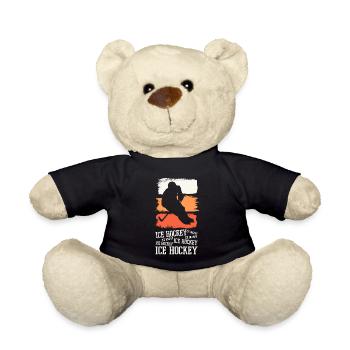 Eishockey Eishockeyspieler Spieler Vintage Retro - Teddy - Schwarz - Vorne