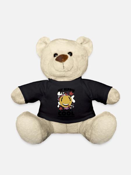 lustiger Hippie - Teddy - Schwarz