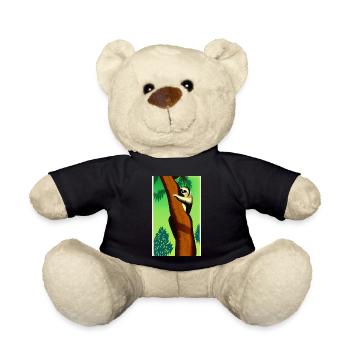 Comic Zeichnung Faultier Folivora - Teddy - Schwarz - Vorne