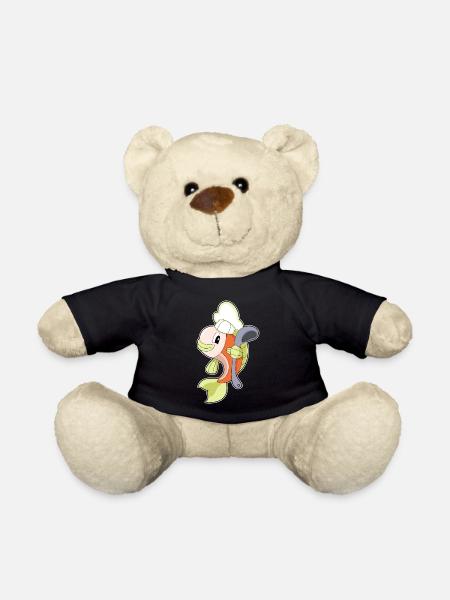 Fisch Koch Kochlöffel Kochen - Teddy - Schwarz