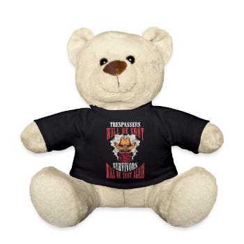 Cowboy Wild West Saddle - Teddy Bear - black - Front