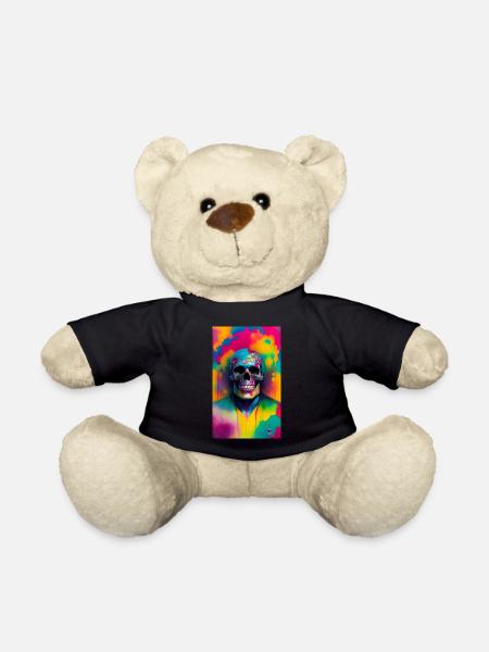 ARTWORK Skull Color - Teddy Bear - black