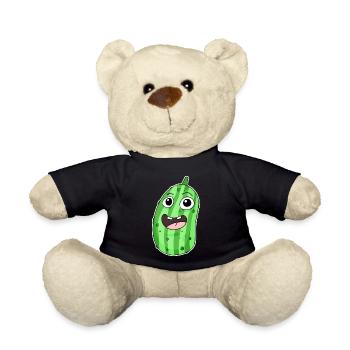 Cucumber motif - Teddy Bear - black - Front
