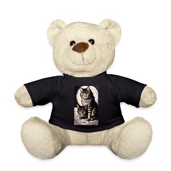 Chat | Animal de compagnie | Fan de chat | mignon | Chaton - Nounours - noir - Devant