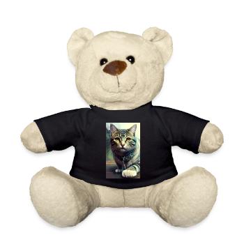 Cat | Pet | Cat Fan | cute | Kitten - Teddy Bear - black - Front