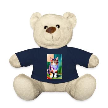 Chat | Animal de compagnie | Fan de chat | mignon | Chaton - Nounours - bleu marine - Devant