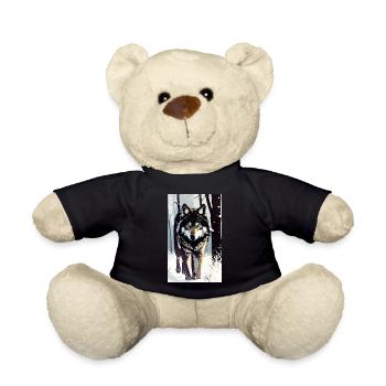 Wolf | Raubtier | Hund | Mystisch - Teddy - Schwarz - Vorne
