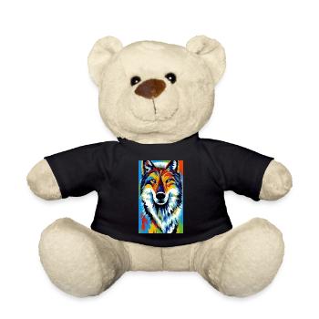 Wolf | Raubtier | Hund | Mystisch - Teddy - Schwarz - Vorne