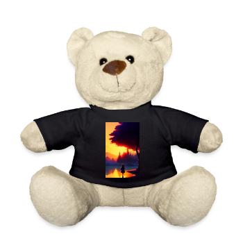 Woman | Face | Girls | Anime - Teddy Bear - black - Front