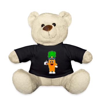 Karotte Polizist Mikrofon Polizei - Teddy - Schwarz - Vorne