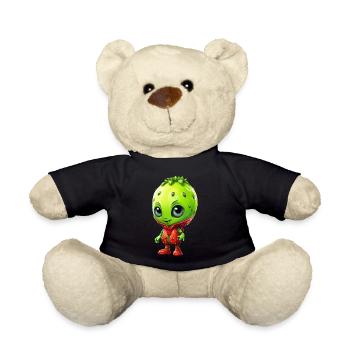 Kawaii Alien Strawberry: Extraterrestre mignon - Nounours - noir - Devant
