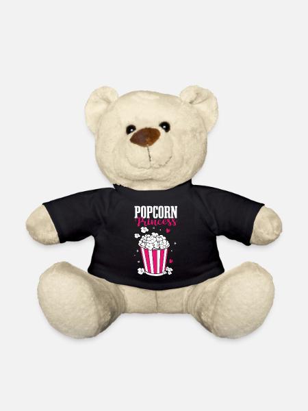 Popcorn Princess Women Cute Movie Night Cinema Sna - Teddy - Schwarz