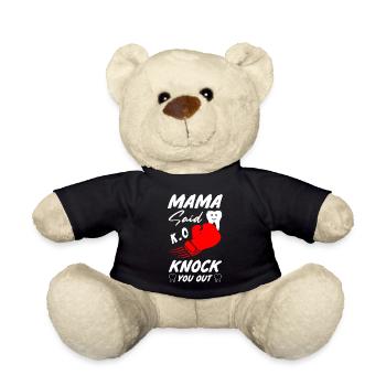 Boxing mama said knock you out - Teddy Bear - black - Front
