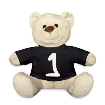 1. 1 AN. 1er ANNIVERSAIRE. ANNIVERSAIRE 1 AN - Nounours - noir - Devant