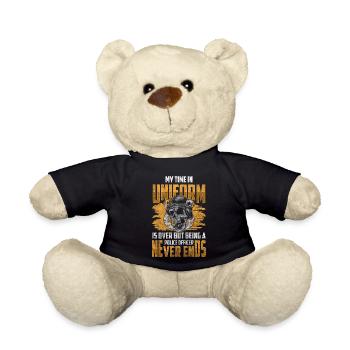 Polizistin Beruf Kriminalität Sirene - Teddy - Schwarz - Vorne