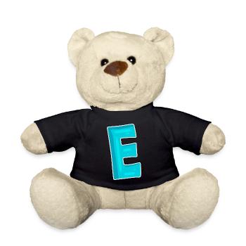 Caractères de la lettre initiale de la lettre E - Nounours - noir - Devant