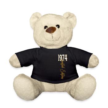 1974 Vintage Birthday Funny Sayings - Teddy Bear - black - Front