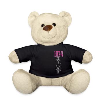 1974 Vintage anniversaire drôles dictons - Nounours - noir - Devant
