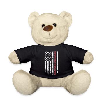 Strong Dad Challenge Flag - Teddy Bear - black - Front