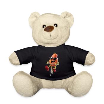 Papaya Radfahren auf dem Fahrrad Geschenk - Teddy - Schwarz - Vorne