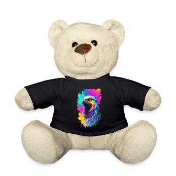 Aigle coloré dans le style splash art - Nounours - noir - Devant
