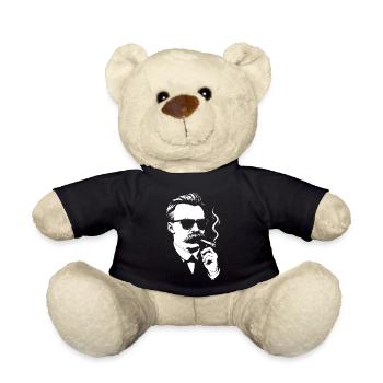 Retro Noir Friedrich Nietzsche raucht eine Zigarre - Teddy - Schwarz - Vorne