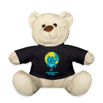 Erderwärmung Weltkugel - Teddy - Schwarz - Vorne