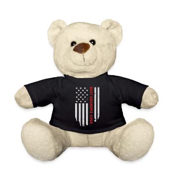 Bester Opa der amerikanischen Flagge - Teddy - Schwarz - Vorne