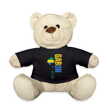 Made in Gabon, born in Gabon - Teddy Bear - black - Front