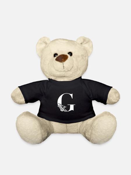Buchstabe G Blume - Teddy - Schwarz