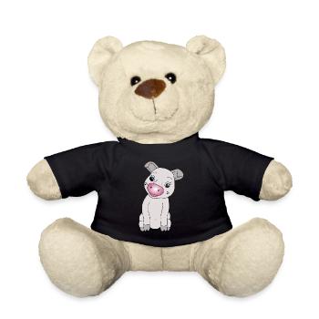 Süßes Schweinchen - Teddy - Schwarz - Vorne