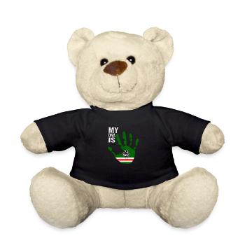 Drapeau tchétchène, Mon ADN est la Tchétchénie, Drapeau tchétchène - Nounours - noir - Devant