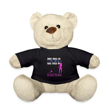 Manche Mädchen gehen fischn, echte Mädchen gehen - Teddy - Schwarz - Vorne
