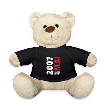 Limited Edition 2007 Mai 17. Geburtstag Geschenk - Teddy - Schwarz - Vorne